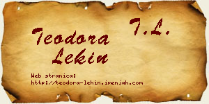 Teodora Lekin vizit kartica
